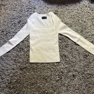 ASOS Design sweater in rib with square neck.